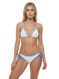 Ivory Eyelet Triangle Bikini Top