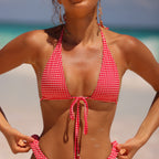 Front Tie Halter Bikini Top