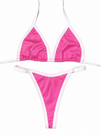 Colorblock Triangle Bikini Set