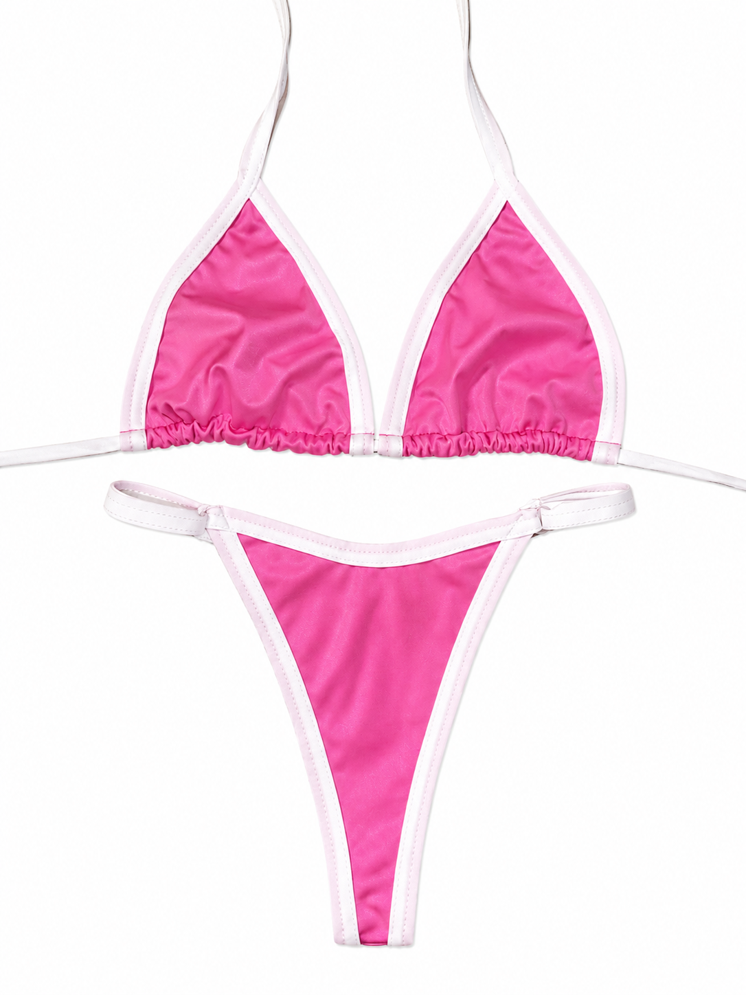Colorblock Triangle Bikini Set
