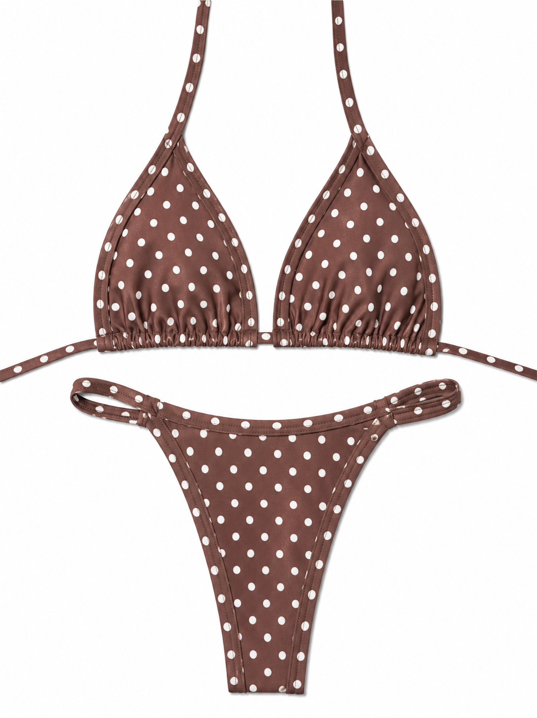 Polka Dot Triangle Bikini Set