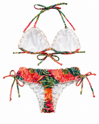 Tropicana Beaded Ruffle Bikini Set