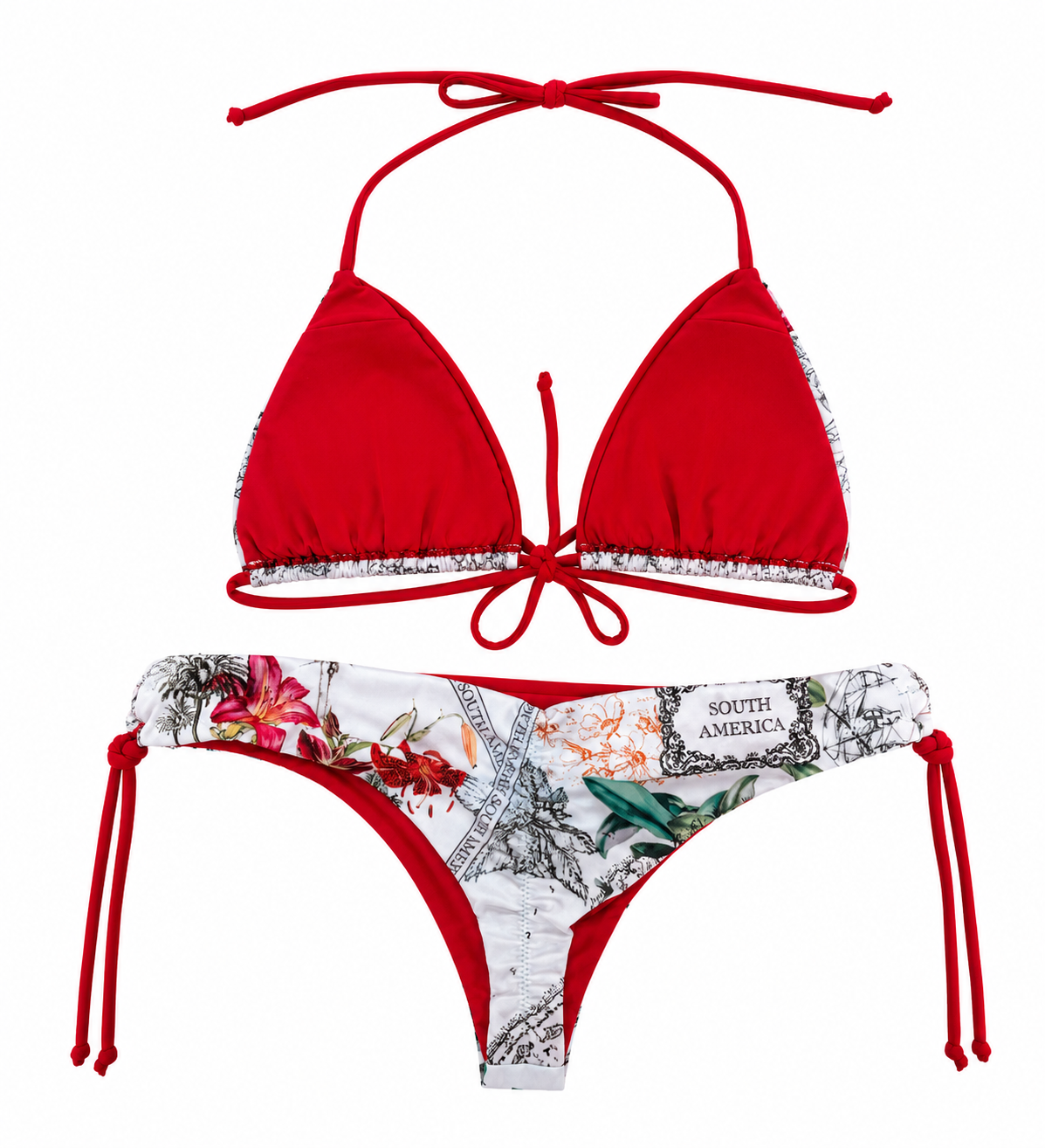 South America Embellished Triangle Bikini Set