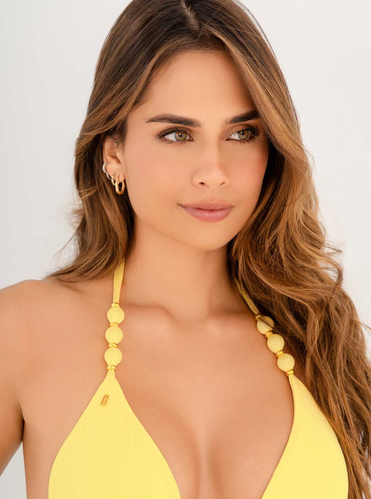Sunbeam Beaded Triangle Bikini Top