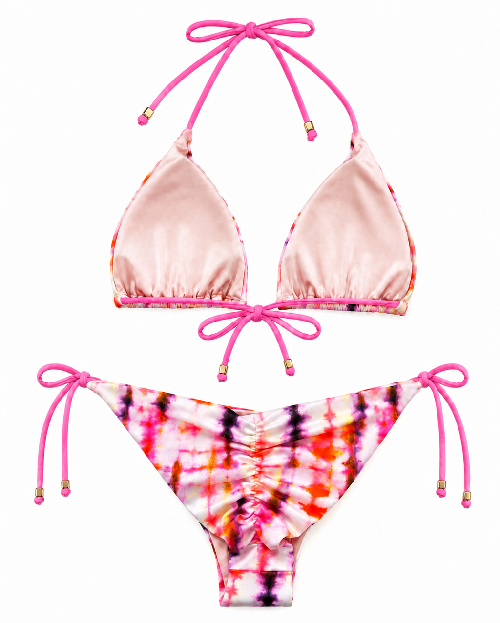 Pink Mirage Beaded Bikini Set