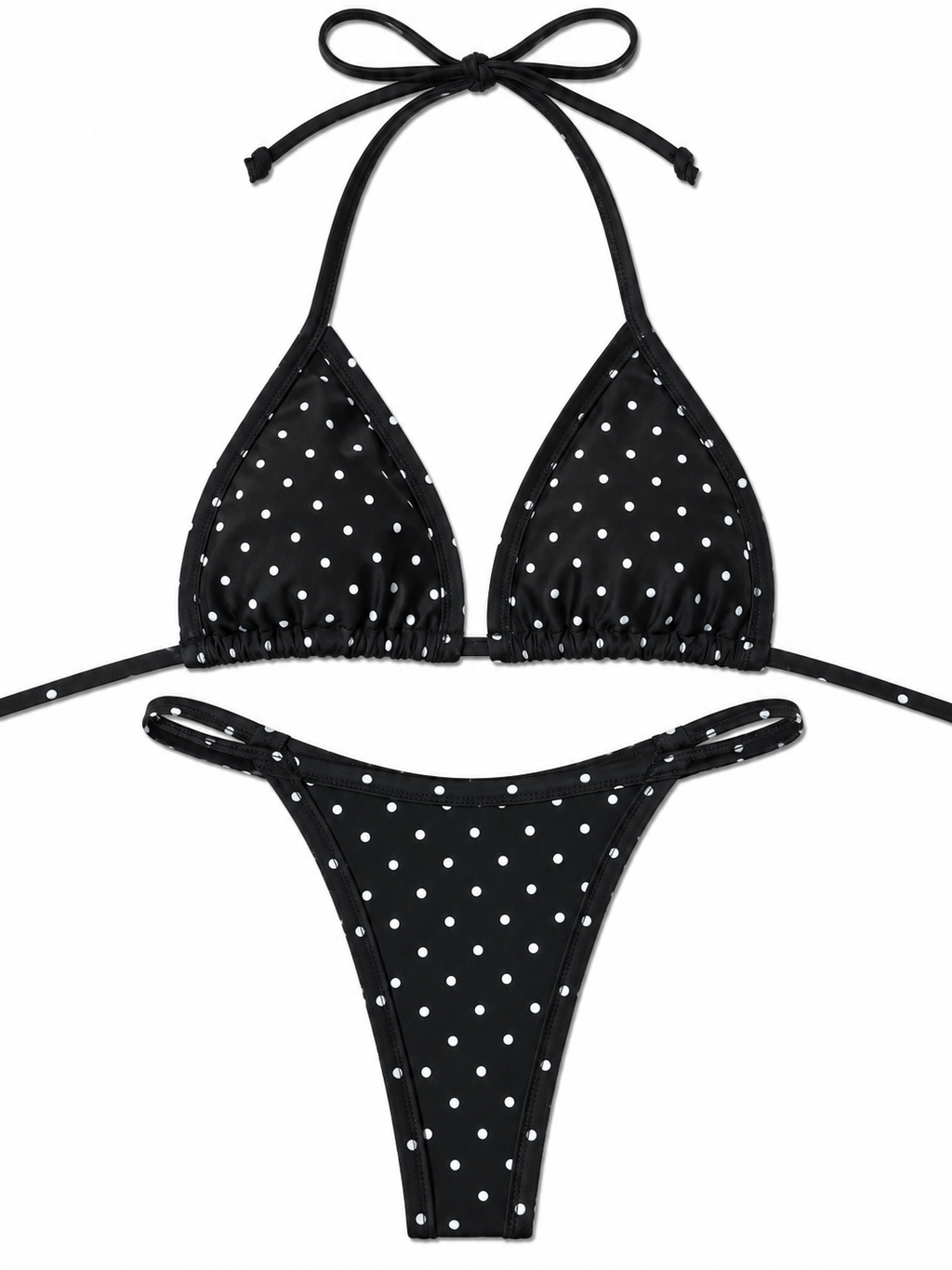 Polka Dot Triangle Bikini Set
