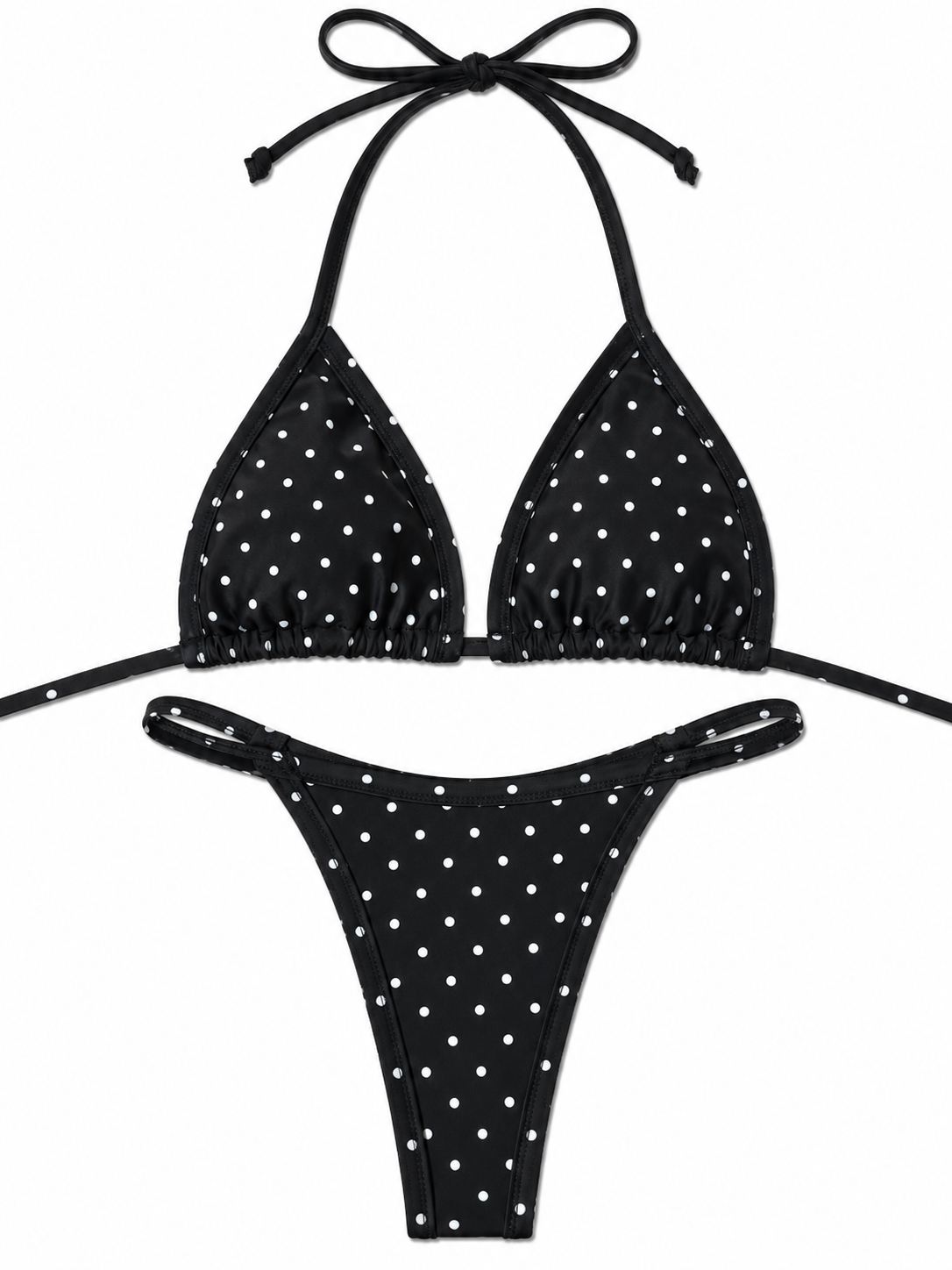 Polka Dot Triangle Bikini Set