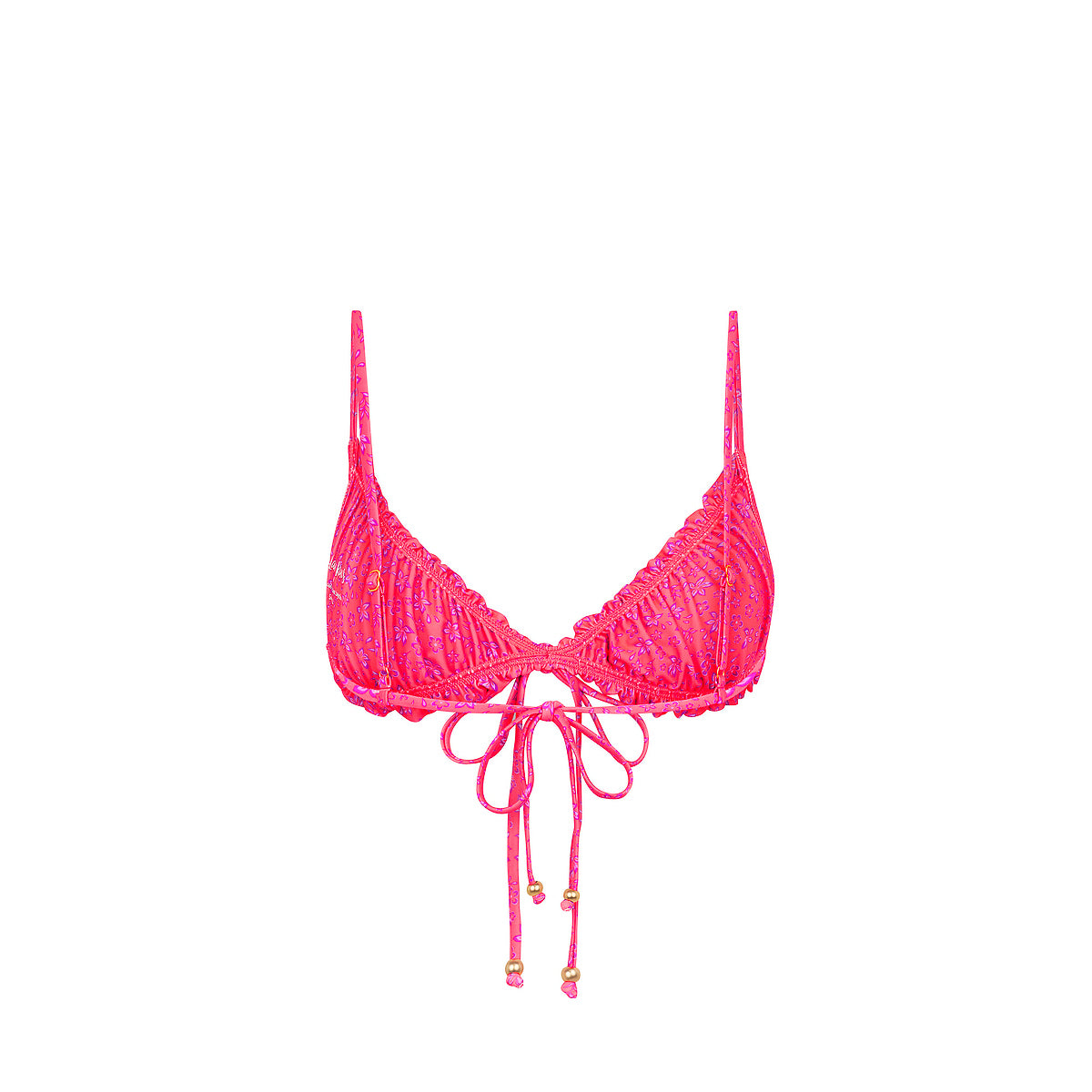 Ruched Bow Bralette Bikini Top