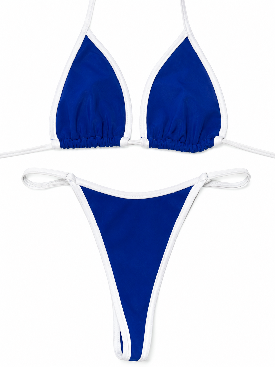 Colorblock Triangle Bikini Set