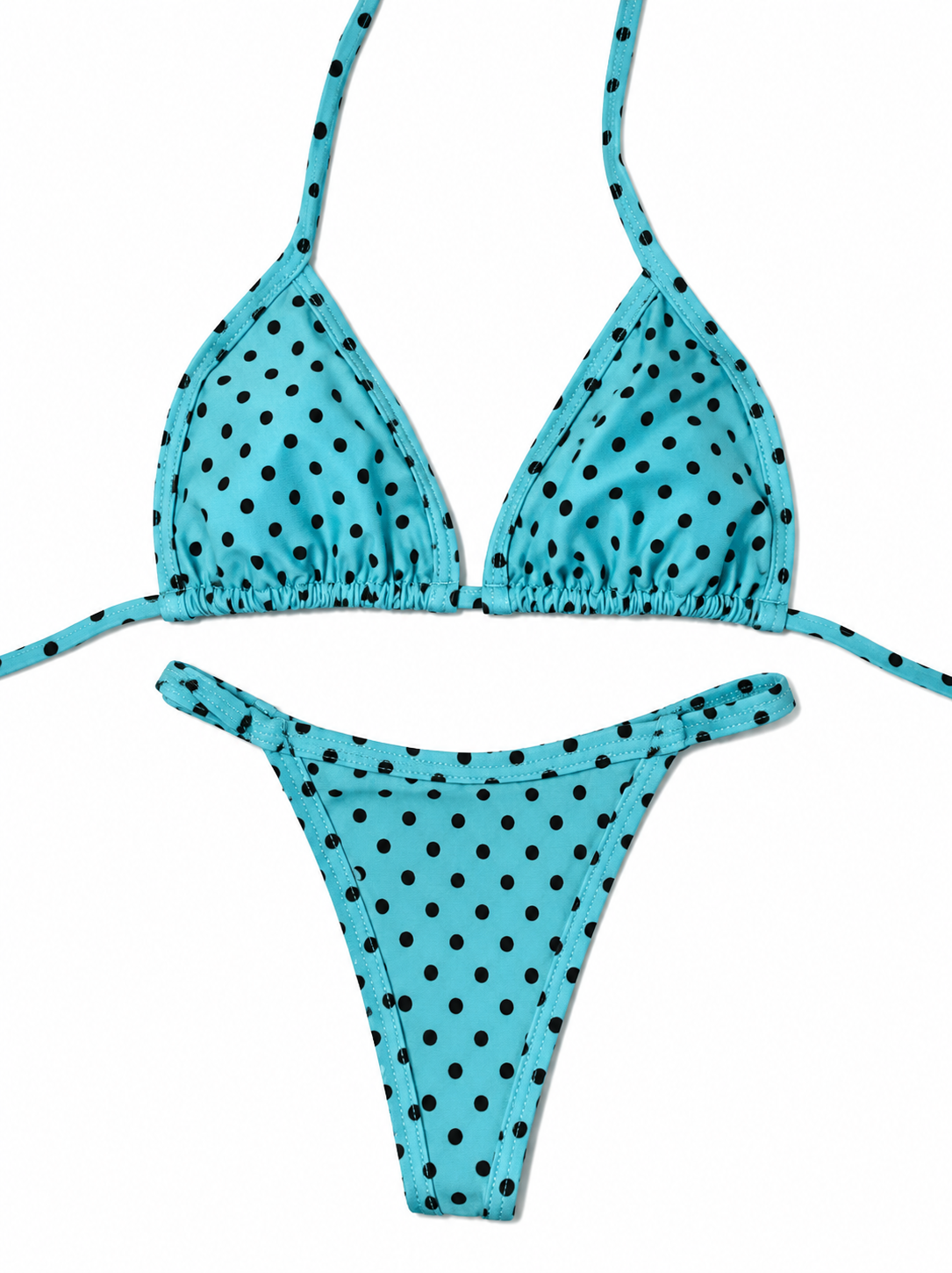 Polka Dot Triangle Bikini Set