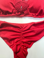 Criss-Cross Ring Bikini Set – Ruby Red
