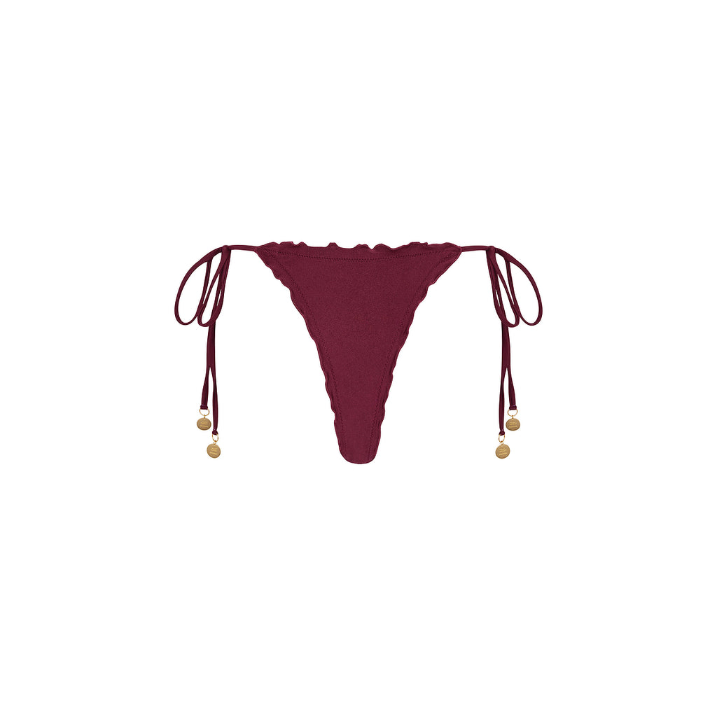 Lettuce Edge Thong Tie Bikini Bottom