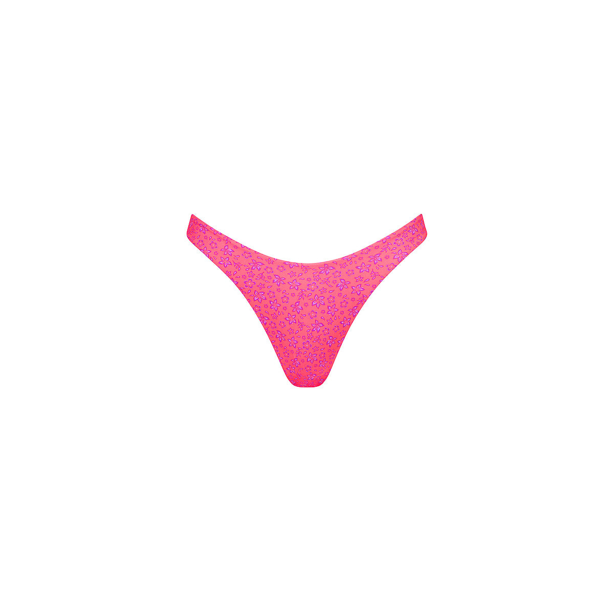 Gathered Deep V Thong Bikini Bottom