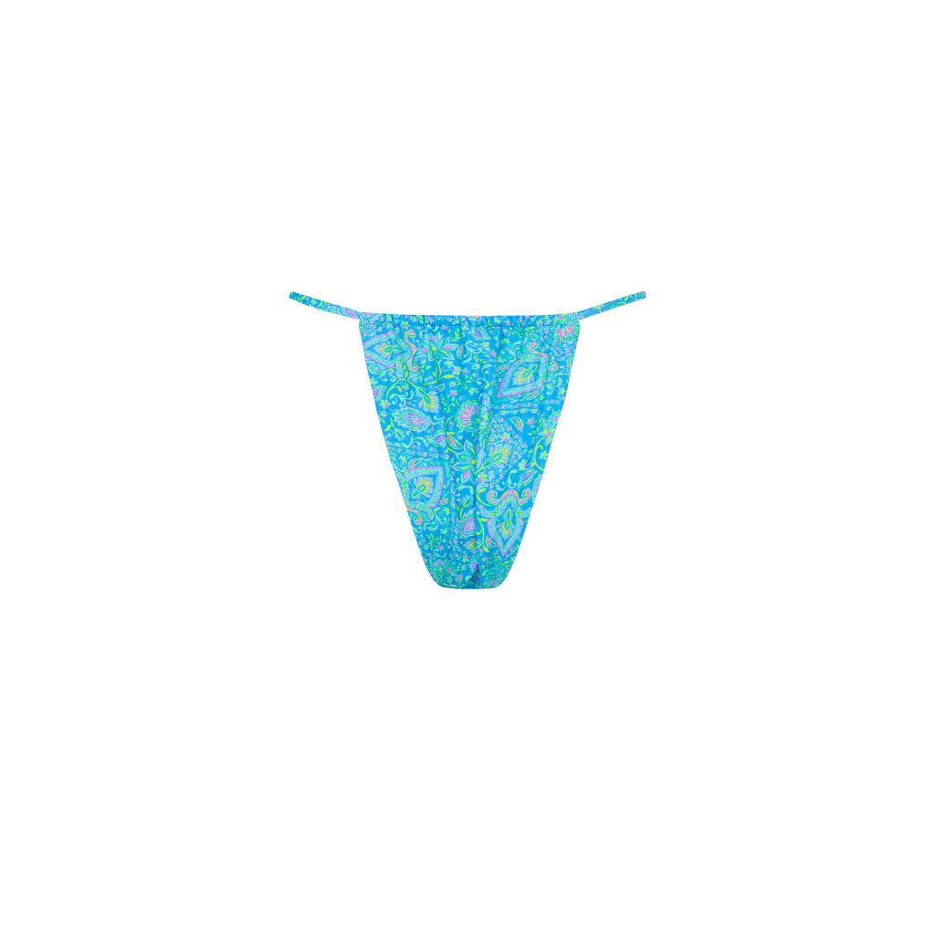 Single Tie Gathered Cheeky Bikini Bottom