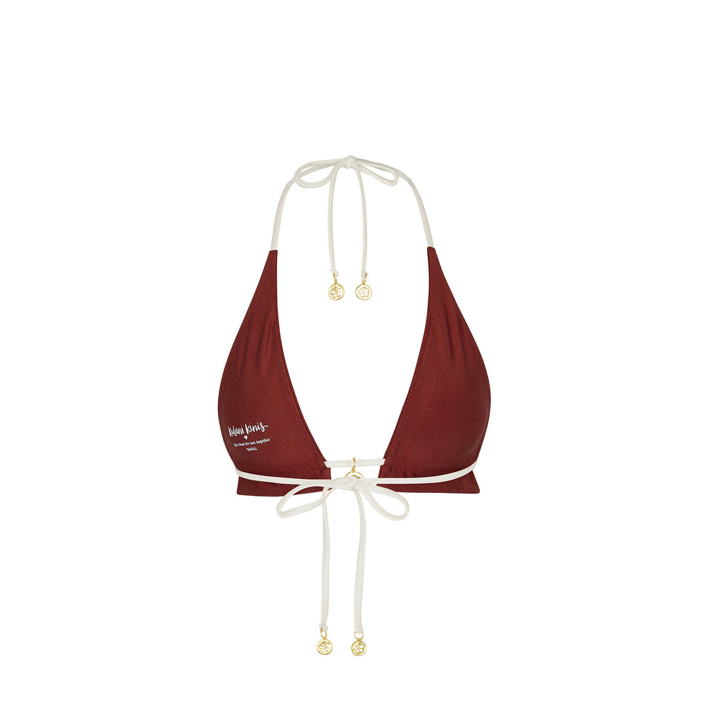 Frill Halter Bralette Bikini Top