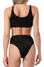 Celeste Hand-Beaded Embellished High-Waisted Bikini Bottom