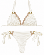 Lumière Ivory Pearl Ring Bikini Set