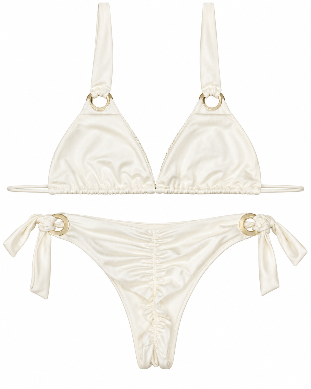 Lumière Ivory Pearl Ring Bikini Set