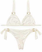 Lumière Ivory Pearl Ring Bikini Set