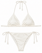 Ivory Capri Rope Tie Bikini Set