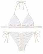 Ivory Capri Rope Tie Bikini Set