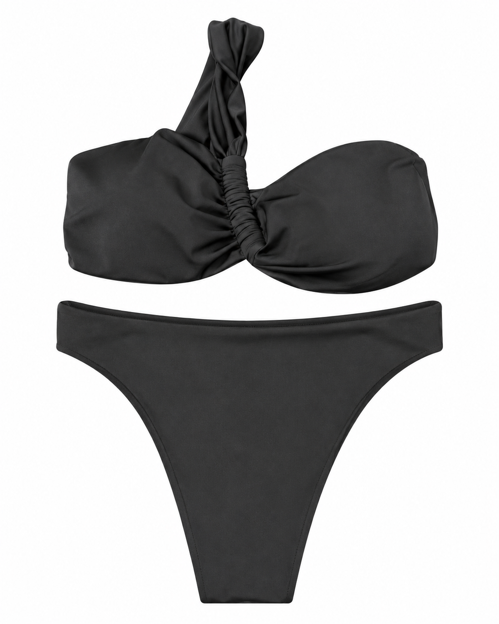 Midnight Muse One-Shoulder Bikini Set