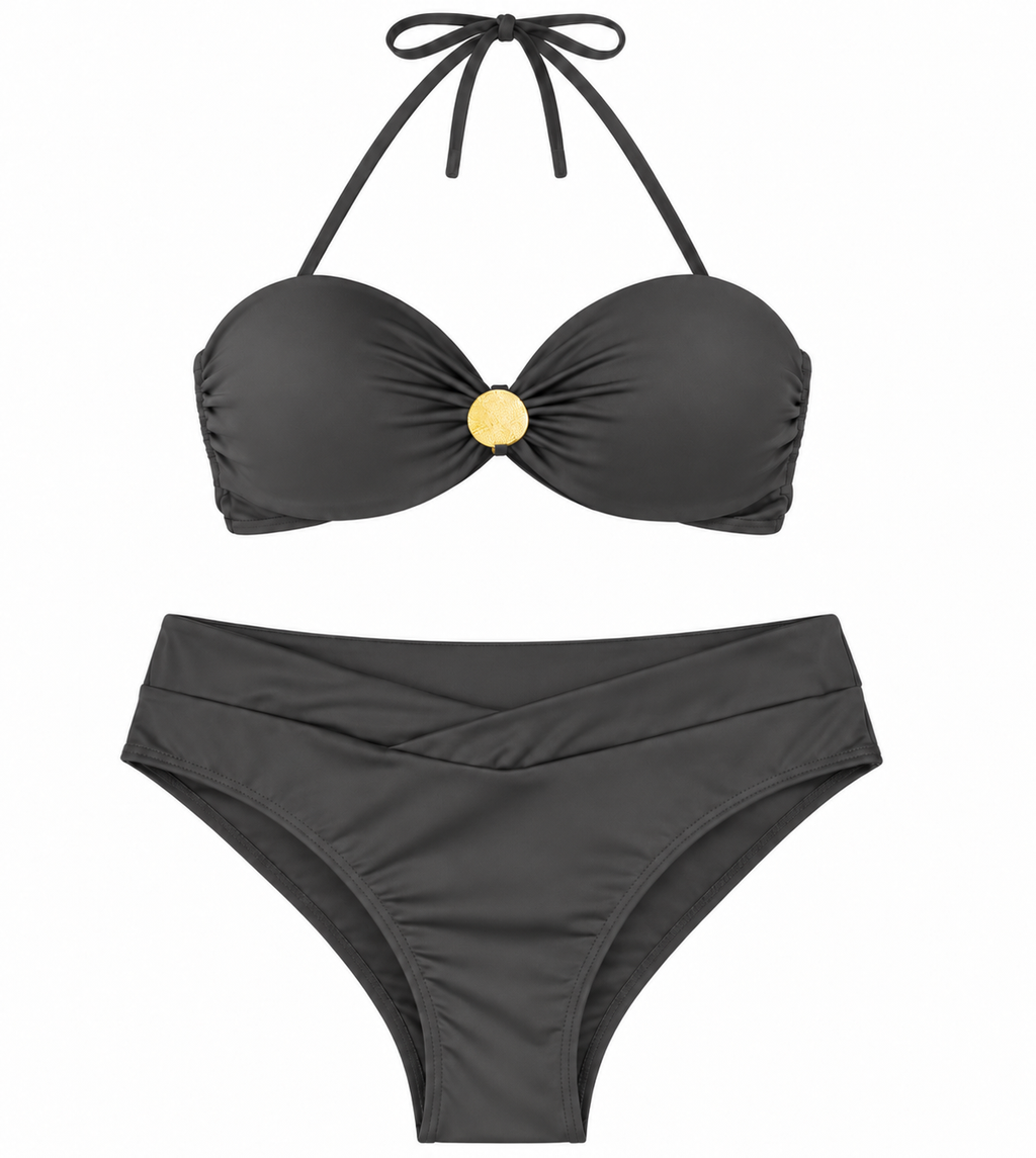 Noir Soleil Halter Bikini Set