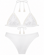 Amalfi White Crochet Trim Bikini Set