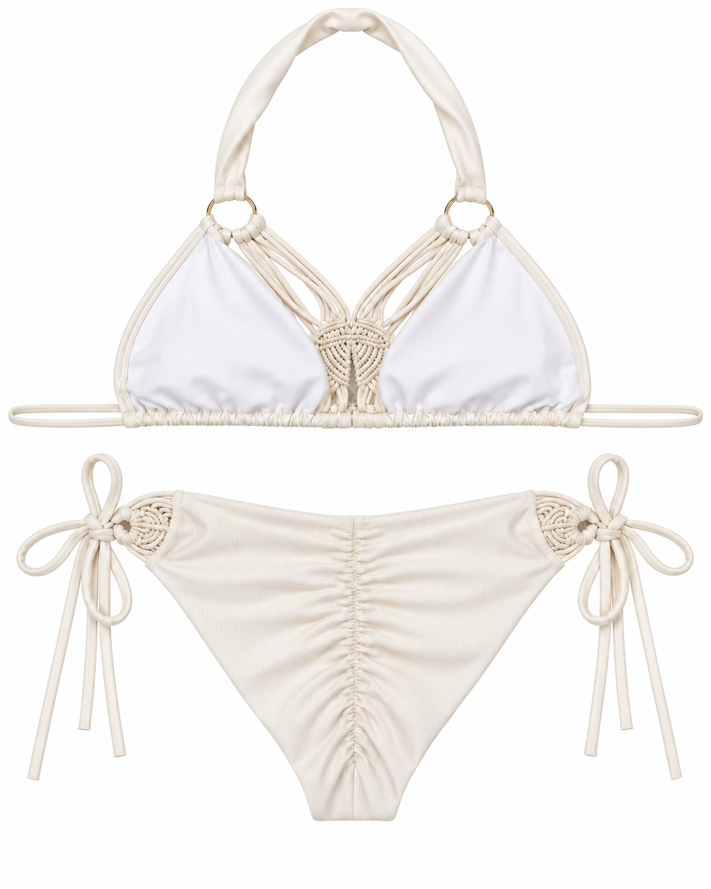 Santorini Macramé Ring Bikini Set