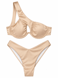 Champagne Muse One-Shoulder Bikini Set