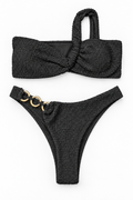 Noir One-Shoulder Ring Bikini Set