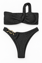 Noir One-Shoulder Ring Bikini Set