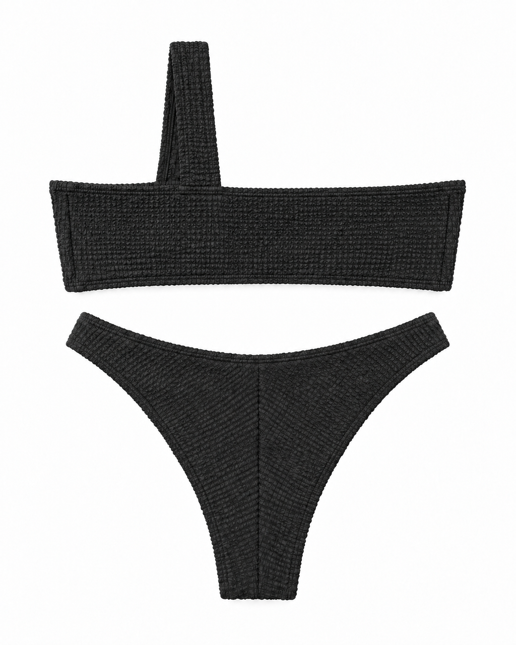 Noir One-Shoulder Ring Bikini Set