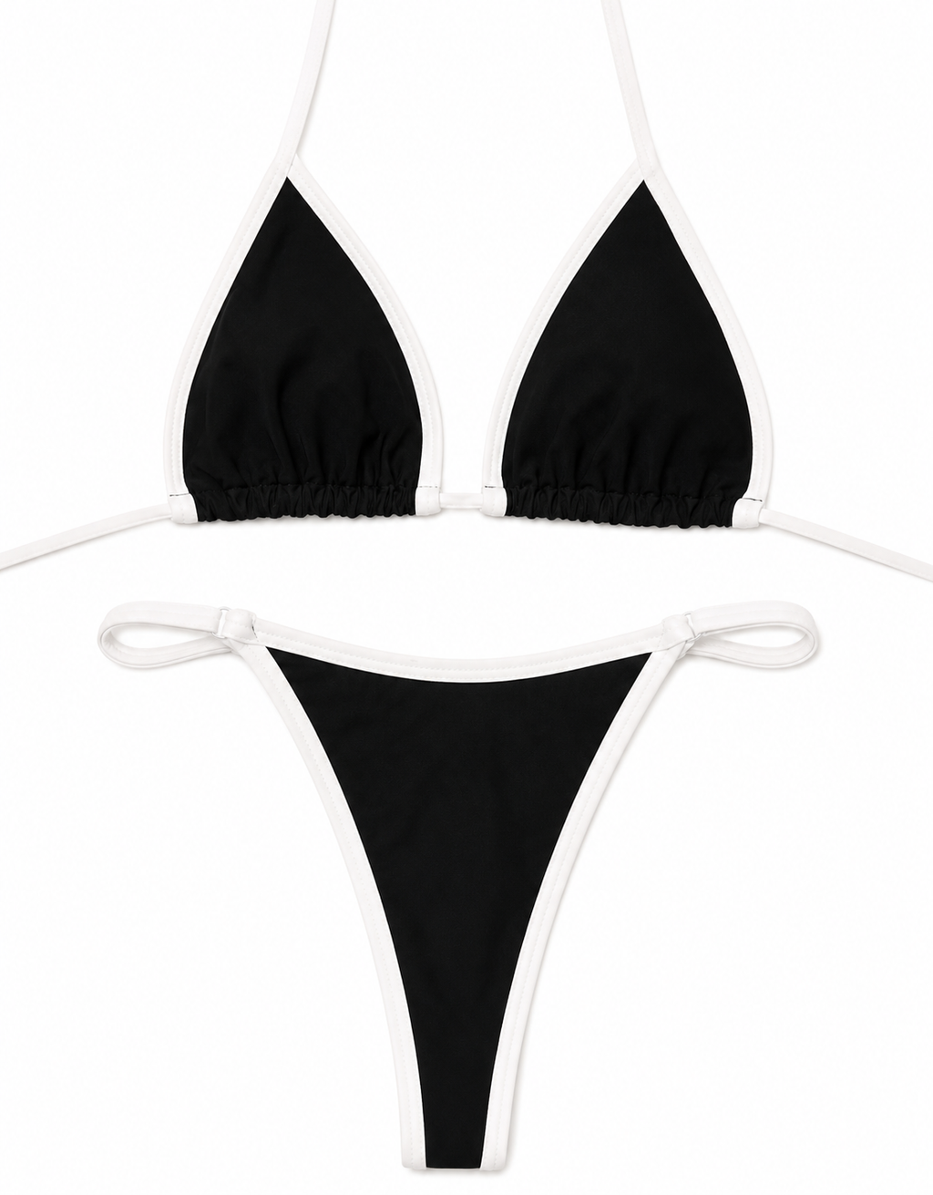 Colorblock Triangle Bikini Set