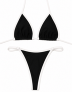 Colorblock Triangle Bikini Set