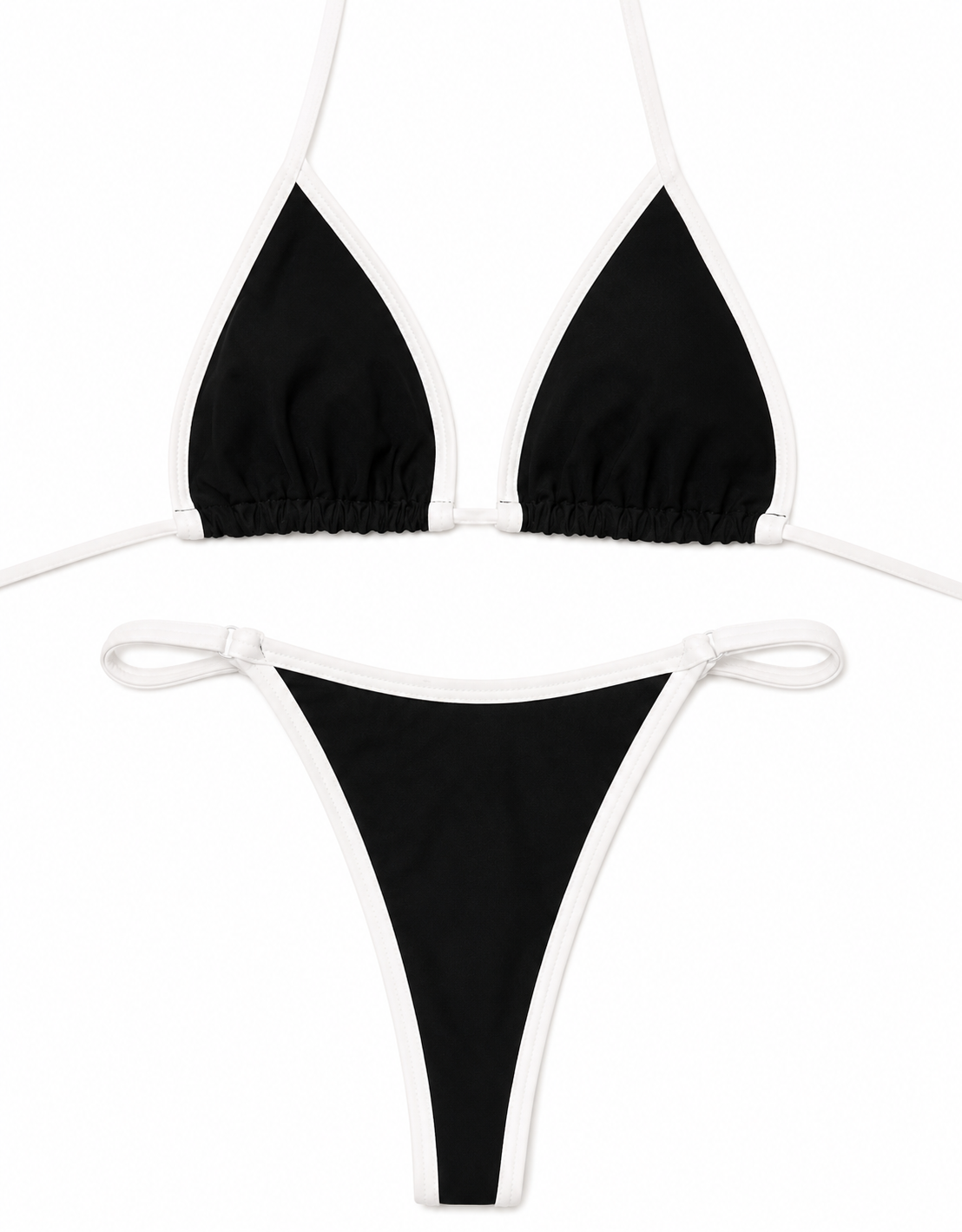 Colorblock Triangle Bikini Set