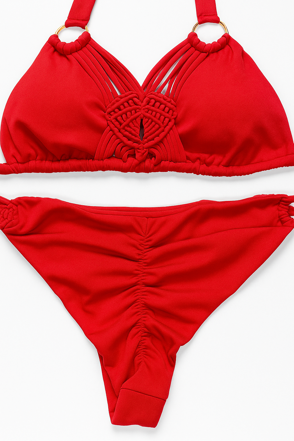 Criss-Cross Ring Bikini Set – Ruby Red