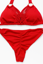 Criss-Cross Ring Bikini Set – Ruby Red