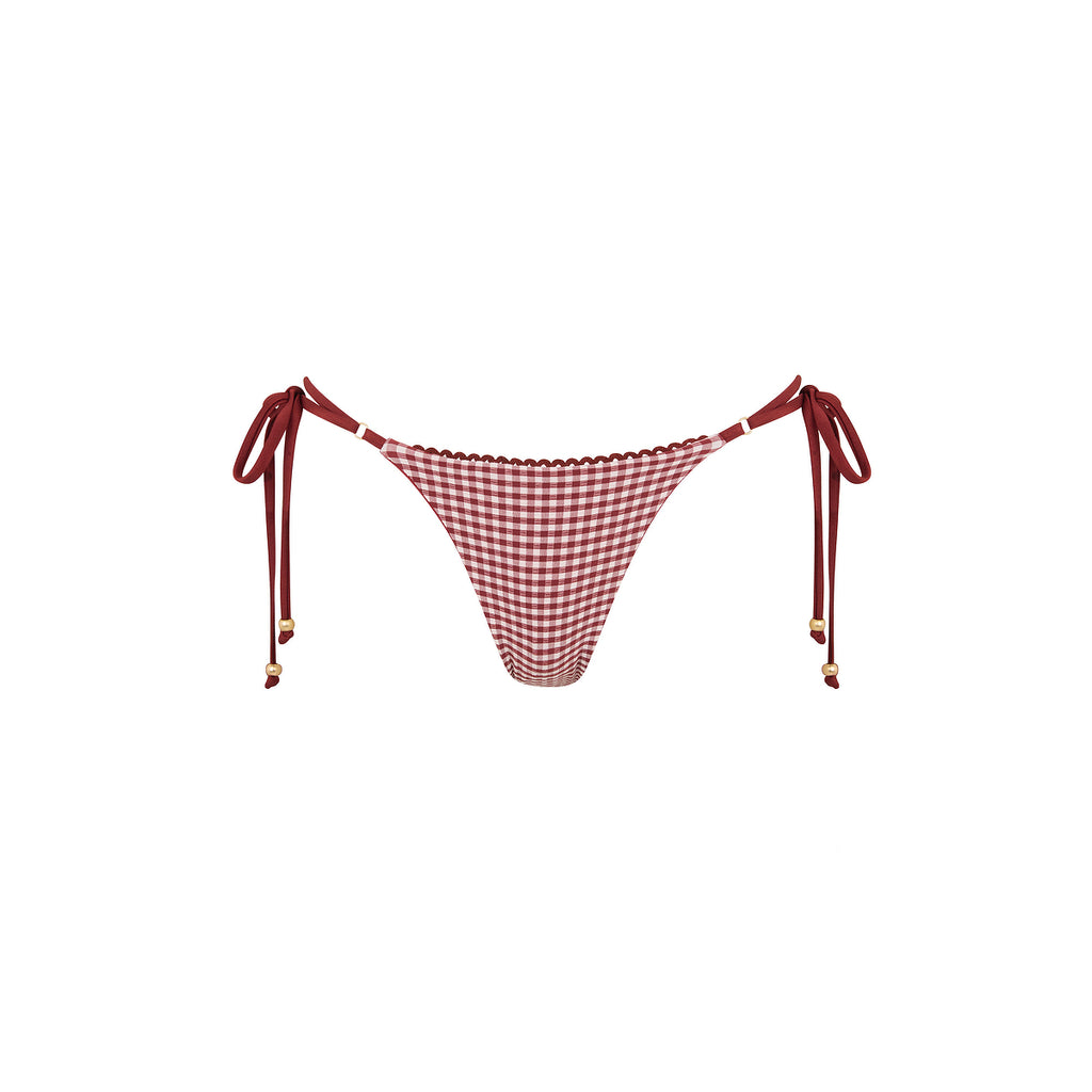 Decorative Thong Tie Side Bikini Bottom