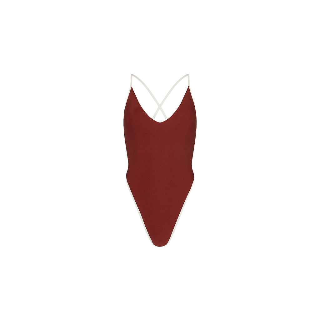 Plunge Cross Back One Piece