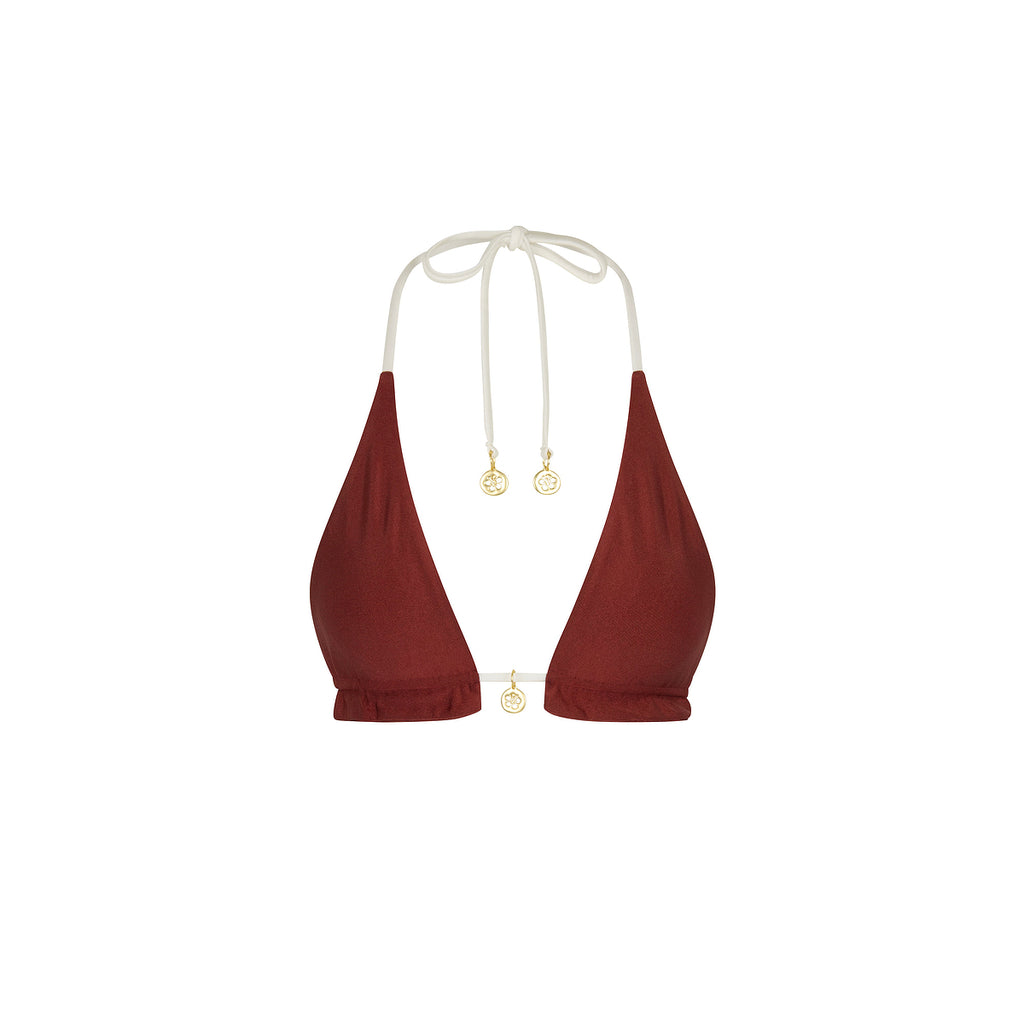 Frill Halter Bralette Bikini Top