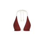Frill Halter Bralette Bikini Top