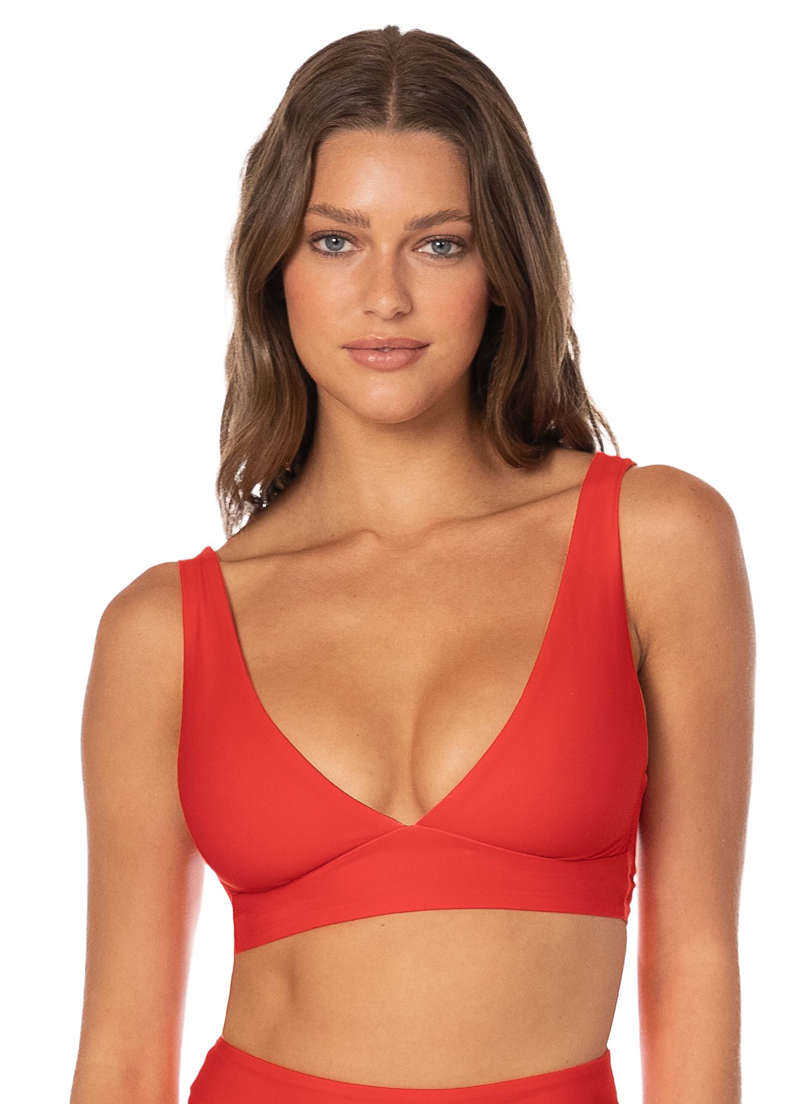 Allure Long Line Triangle Bikini Top
