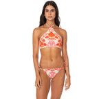 Petal Halter Crop Top Bikini Top