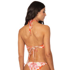 Petal Halter Crop Top Bikini Top