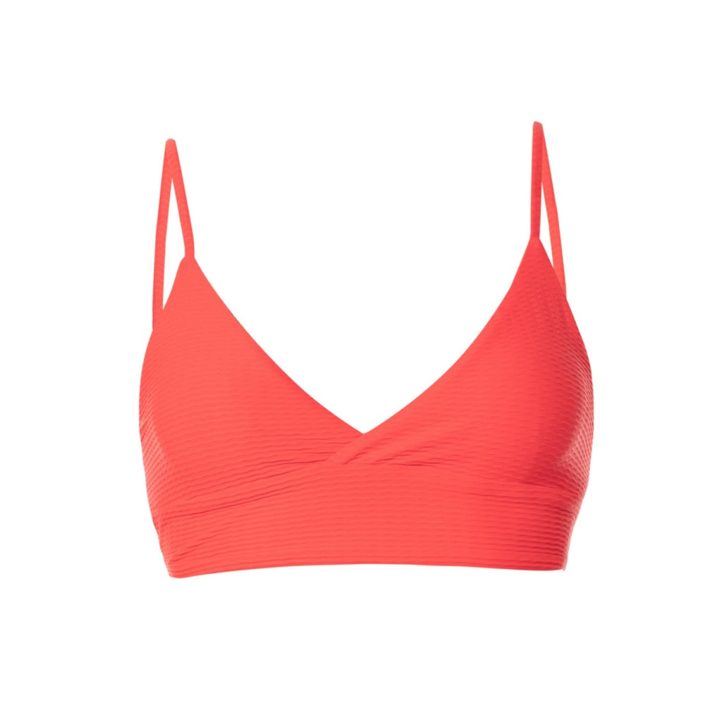 Criss Cross Long Line Triangle Bikini Top