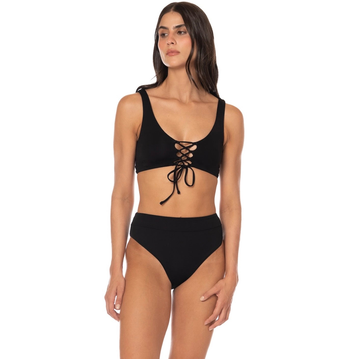 Allure Long Line Triangle Bikini Top