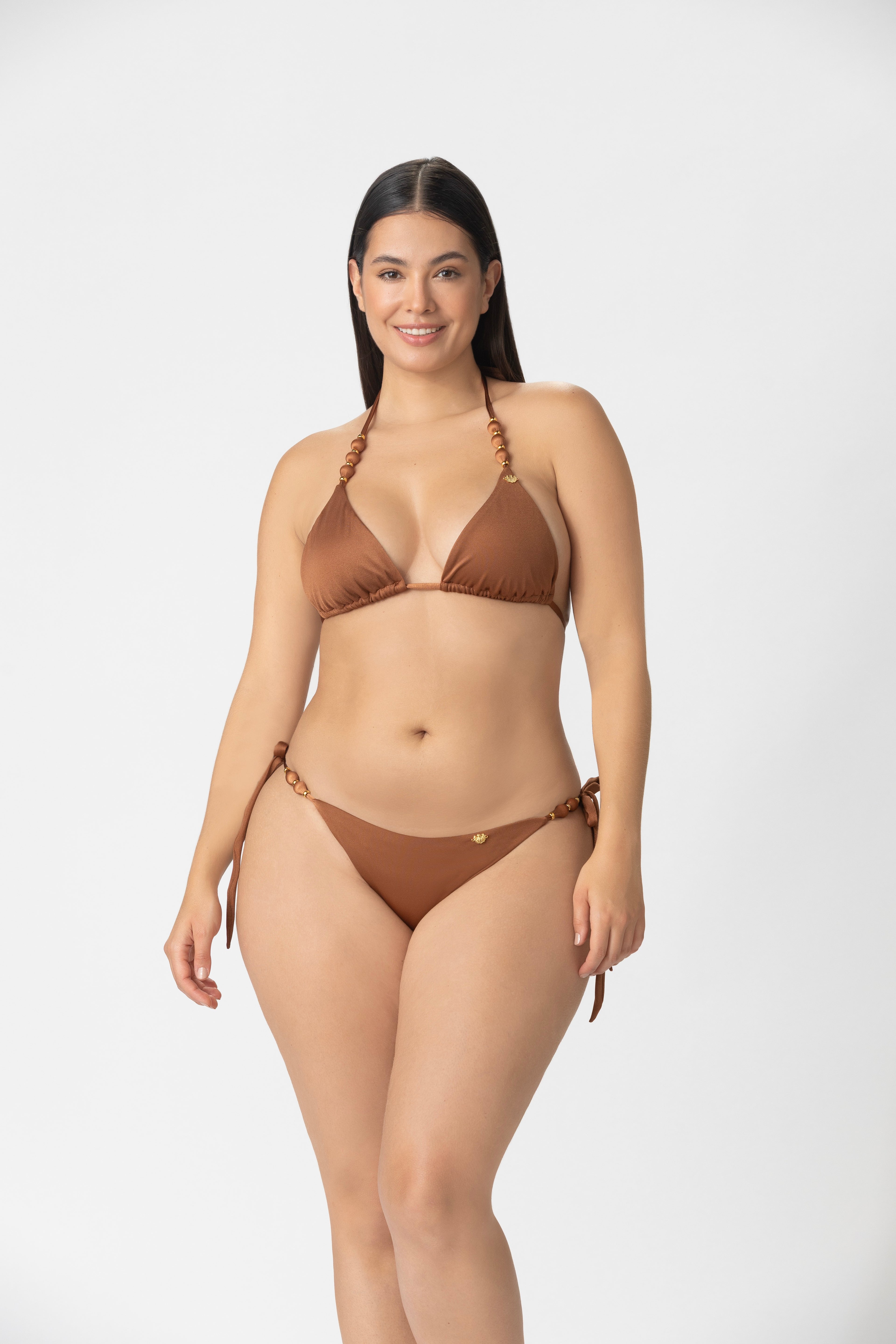 Triangle Bikini Top with Beads