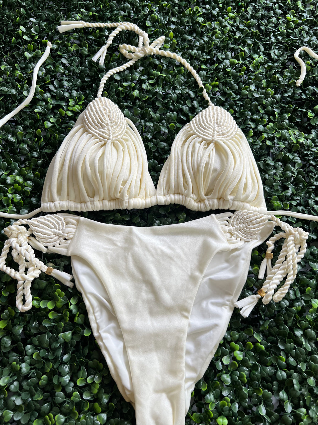 Macrame Swimwear Embroidered Design with Removable Cup Bra8