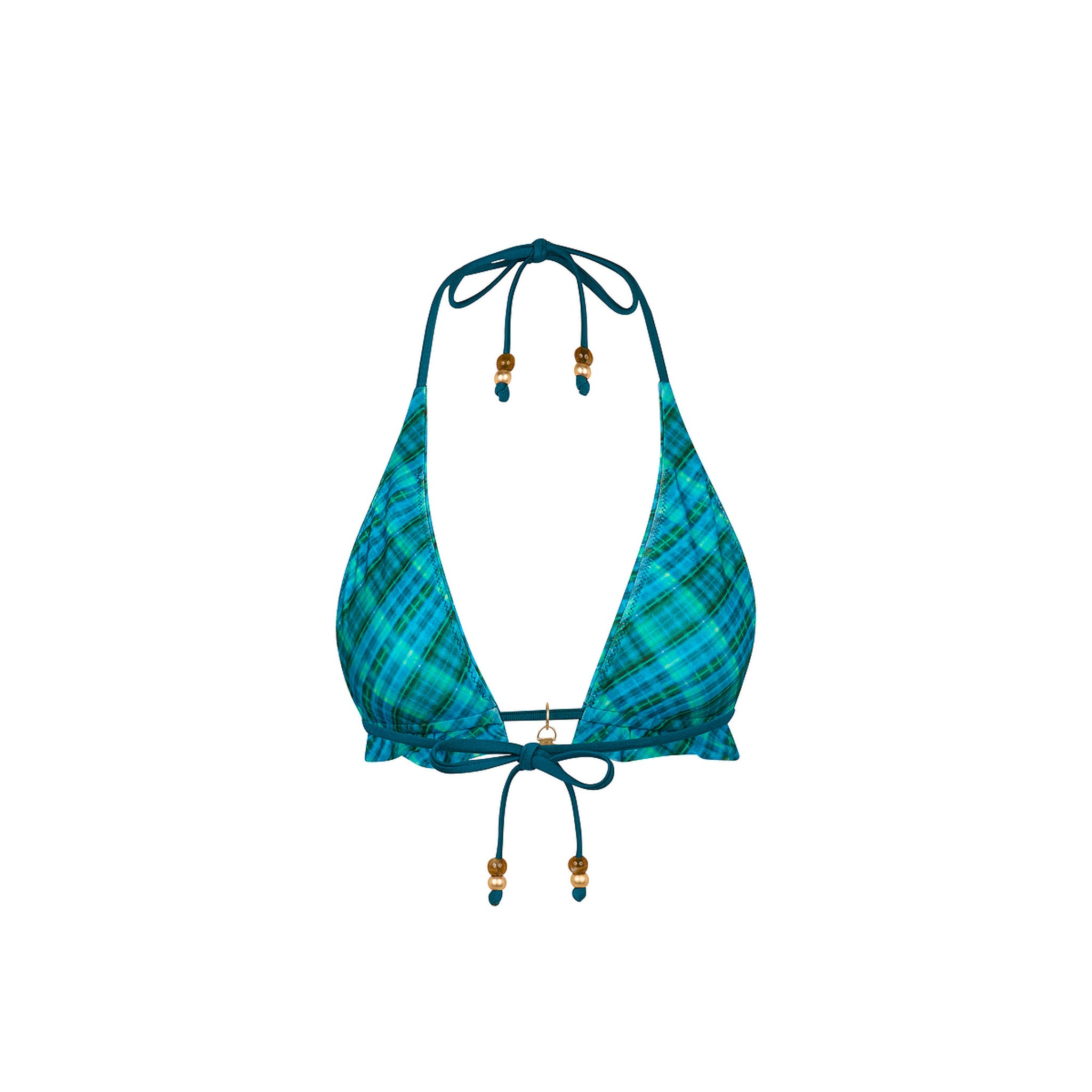 Frill Halter Bralette Bikini Top